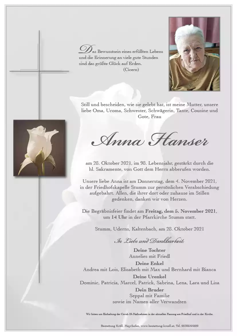 Parte von Anna Hanser